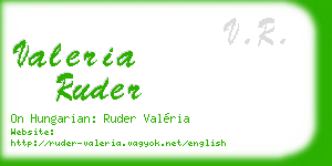 valeria ruder business card